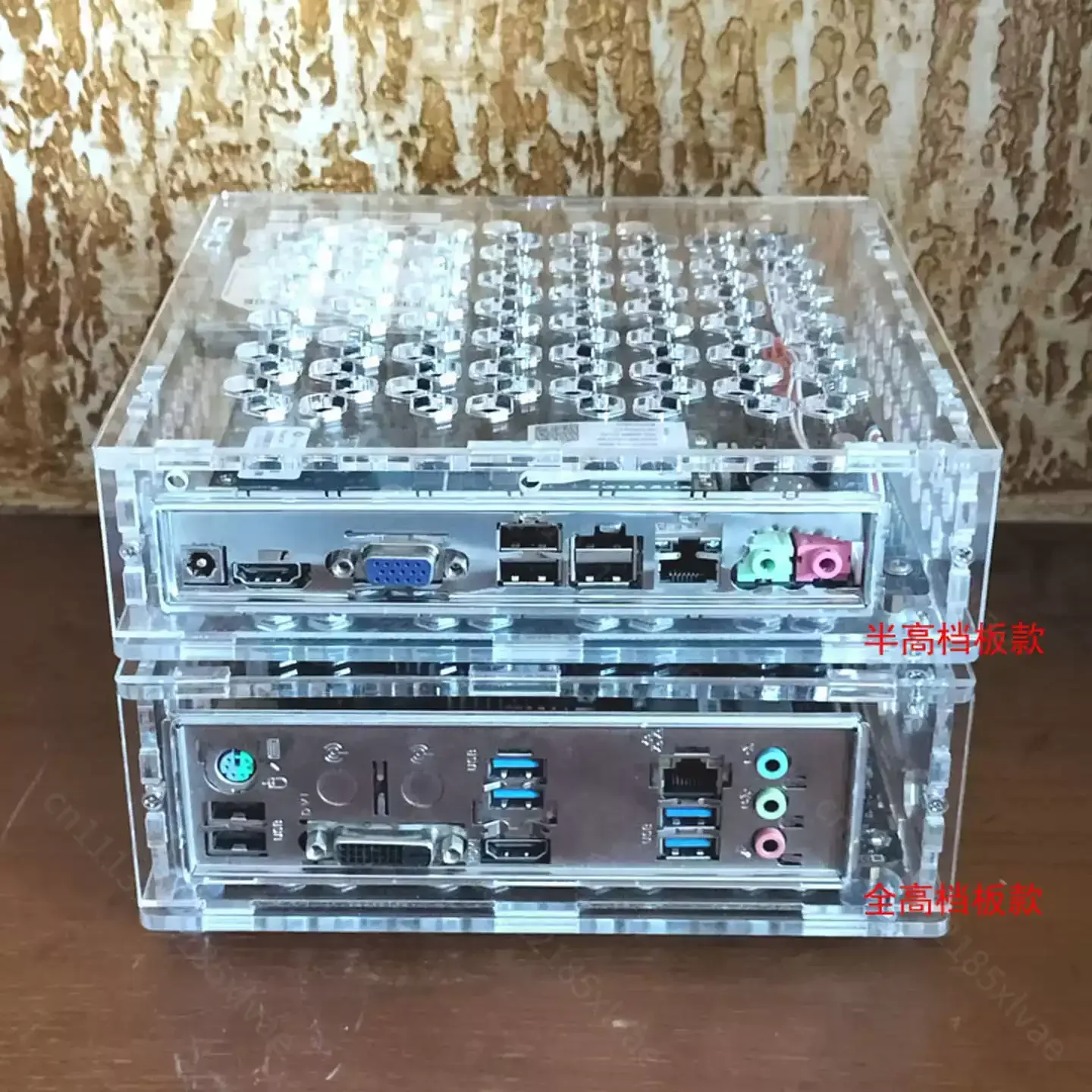 ITX Mini Acrylic Plexiglass Computer Chassis, Portable DIY Transparent Display Case, Onboard DC Industrial Control Enclosure