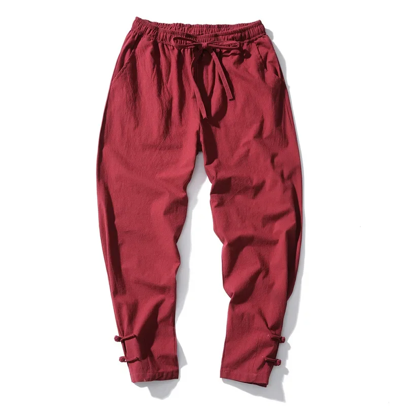 

Chinese style casual pants, men's Korean version trendy sportswear pants, small leg pencil pants, closed loop Harun pants