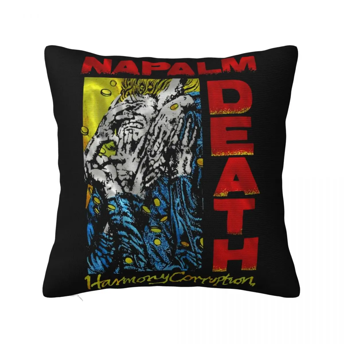 Napalm Death Harmony Corruption Death Metal Band Black Sizes S To 7Xl Science Pillow Case