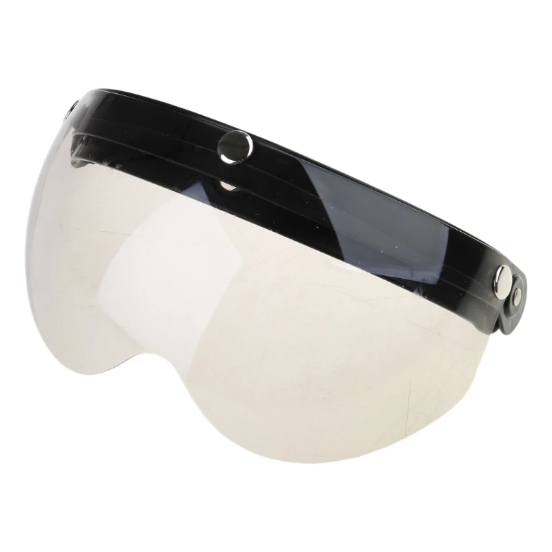 Universal 3-Snap Up Open Face Helm Visier Objektiv Schild Sonnenbrille T3EF