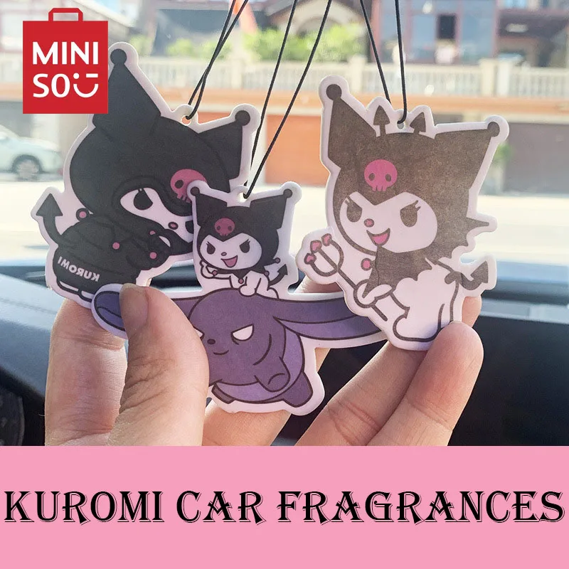 

Sanrio Anime Kuromi Car Pendant Fragrant Slices Kawaii Cartoon Melody Car Pendant Household indoor Air Freshener Fragrant Slices