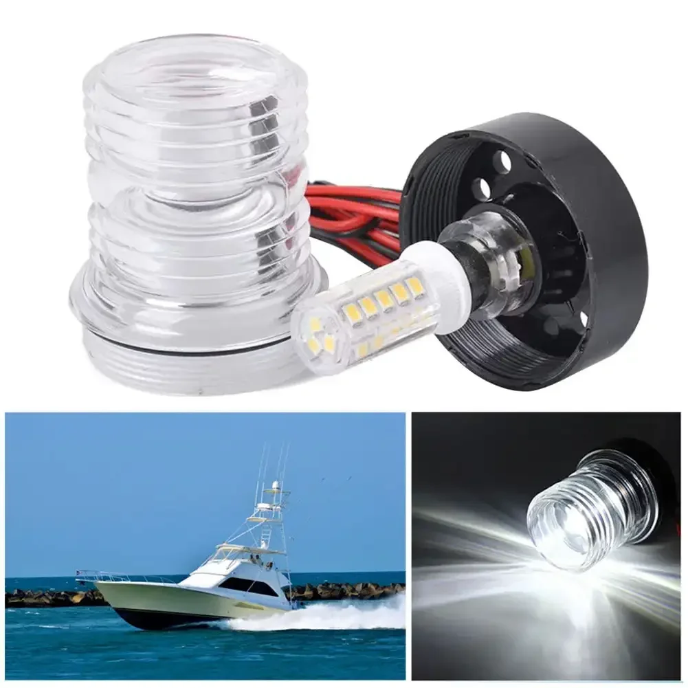 12V24V Marine Boat Yacht Navigation Light All Round 360 Degree 3 Color LED Anchor Light Boat Accessories Marine Sailing Light