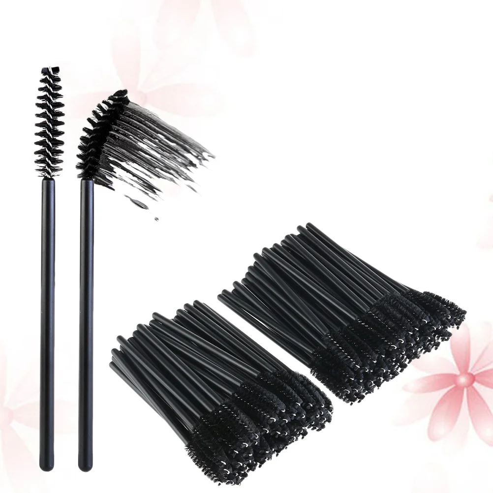 50 قطعة من عصي الماسكارا للاستعمال مرة واحدة، أداة توزيع فرشاة الرموش لخالي من التثبيت وتجعيد الرموش في استخدام الصالون المنزلي