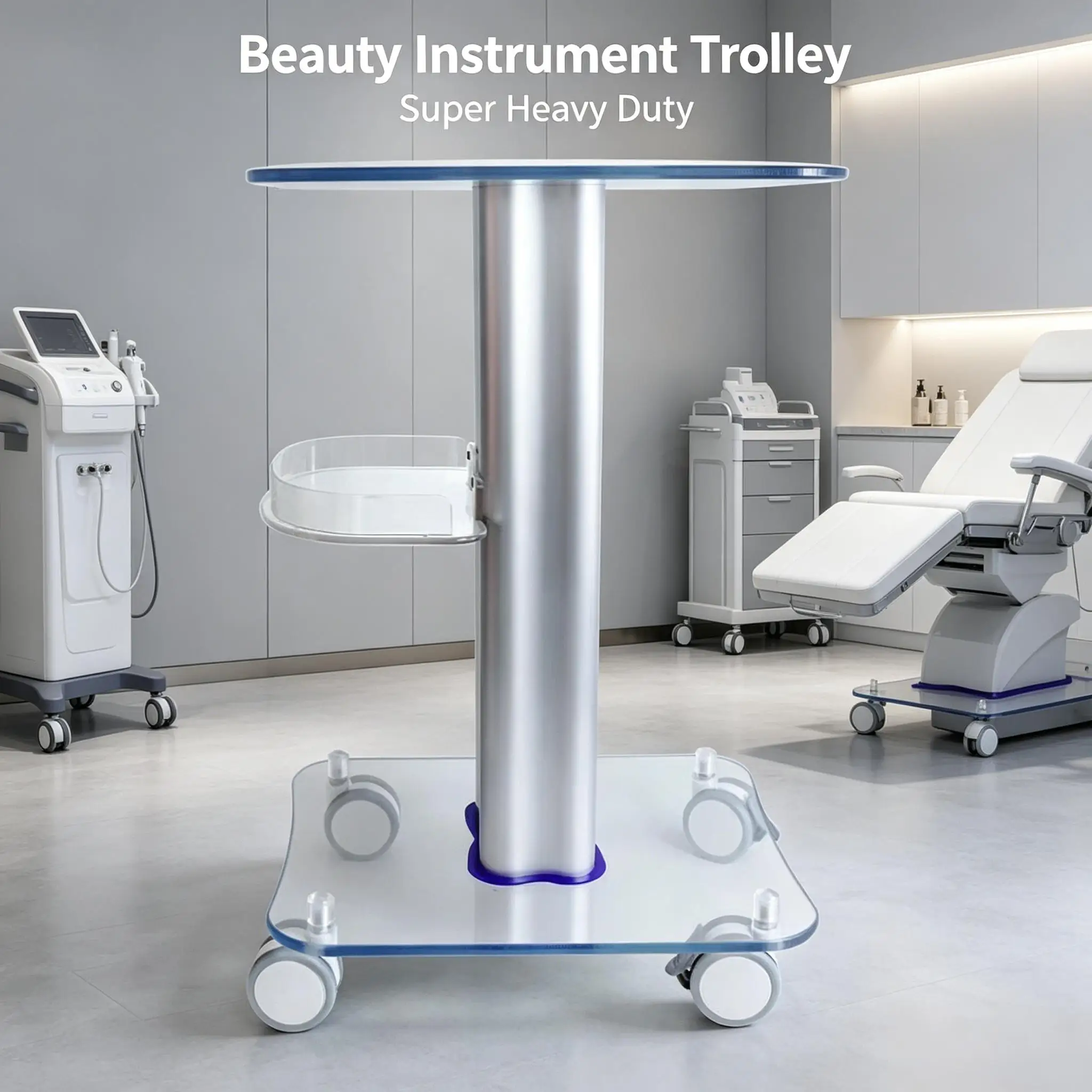 

Multifunctional Acrylic Beauty Trolley Rolling Service Cart for Salon Spa Barber Shop Equipment Tools Storage Organizer