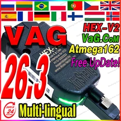 2026 Newest V26.3 VCDSVAGCOM Scanner Tools Scanne Diagnostic HEX Atmega162 V2 OBD Tools FOR VW AUDI Skoda Seat Remote service