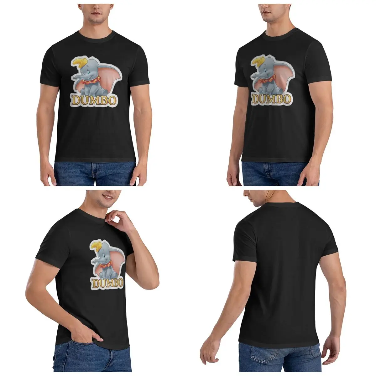 Dumbo T-Shirt for Men Cotton Plus Size T Shirts Men's Short Sleeve Round Neck Summer Clothes Tops S-6XL