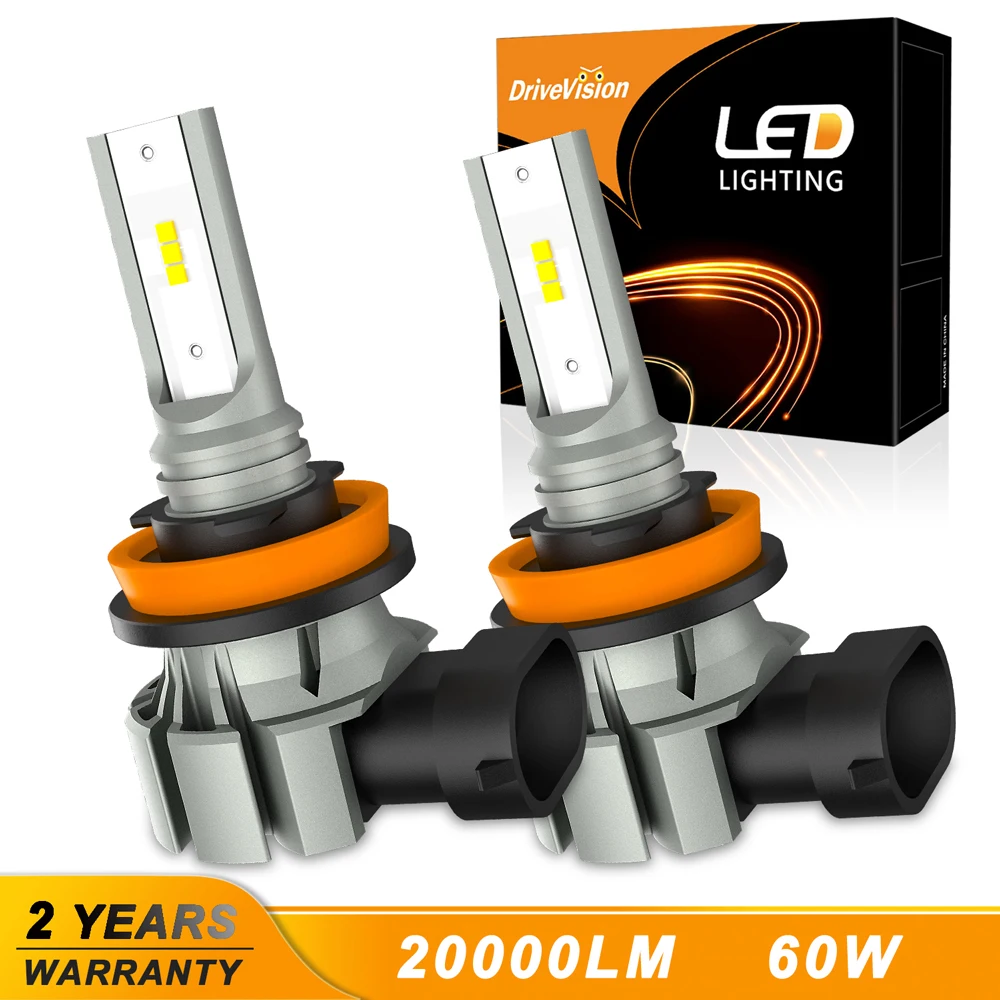 DRIVEVISION 2Pcs H11 LED Bulb P13W 9012 H27 880 881 LED 5202 Car Fog Light Driving Day Running Lamp Auto 12V 20000LM 6000K White