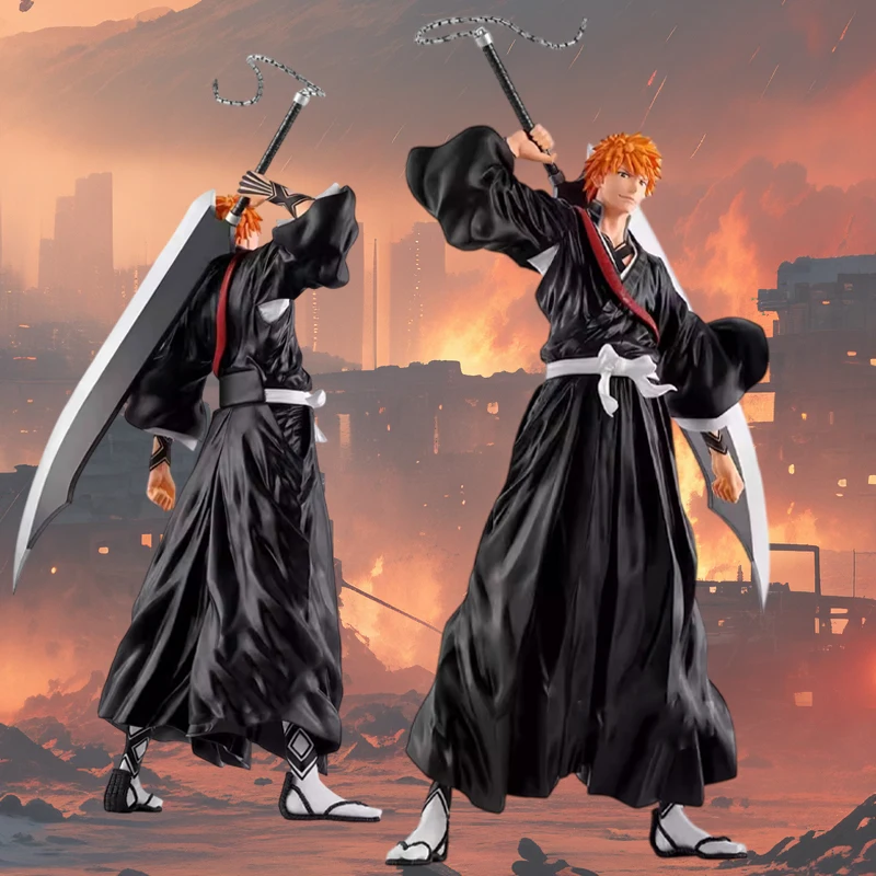 Фигурка аниме-персонажа Курасаки Ичиго из BLEACH, а также фигурки Шихоин Йоруичи / Нел Ту Неллиэль Ту Одельсванк из BLEACH — коллекционные модели, куклы, игрушки, подарки