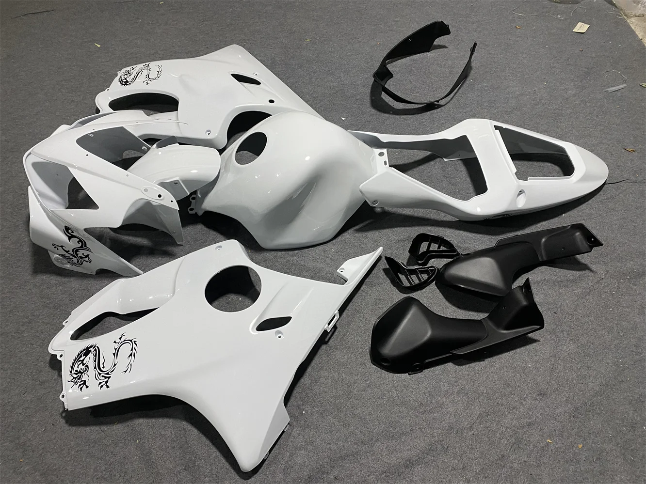 Motorcycle Fairing Kit fits to CBR600F F4I 2001 2002 2003 CBR600 01 02 03 Fairing Black White motorcycle housing