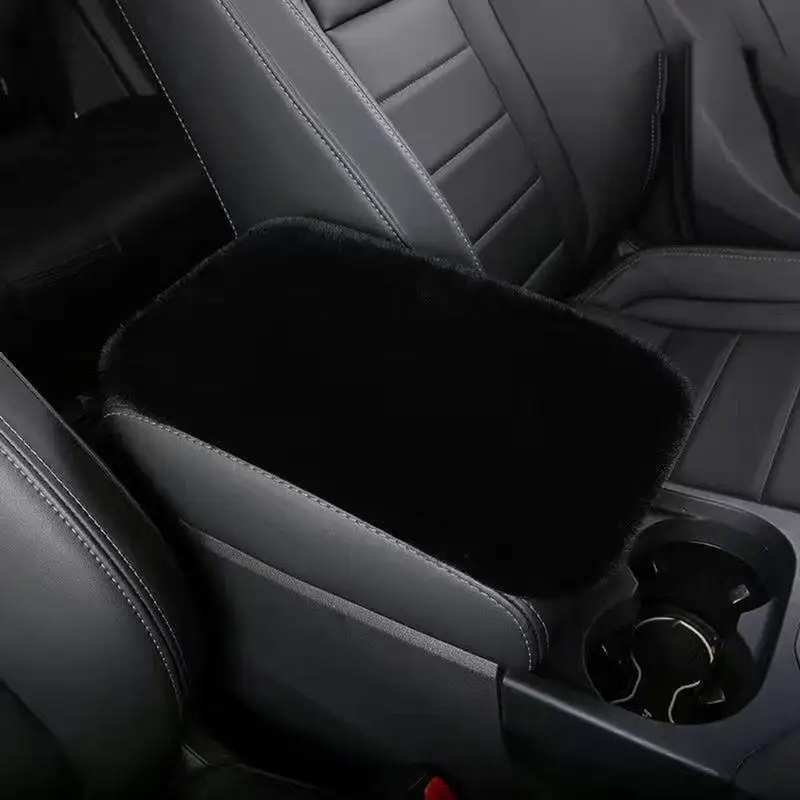 Car Armrest Box Mat Plush Center Console Box Cushion Plush Comfort Armrest Box Pad Console Arm Rest Padded Cushion For Rvs Suvs