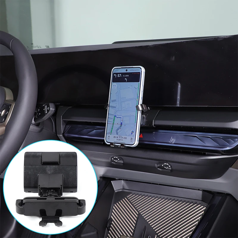 

For BMW X3 G45 2025+ ABS black car navigation screen mobile phone holder car interior modification accessories