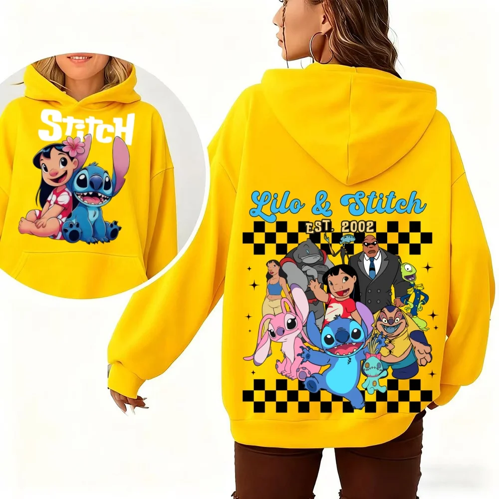 2026 جديد الخريف ديزني غرزة الشتاء فضفاض الرجال والنساء الأزواج الطلاب موضة مقنعين طويلة الأكمام معطف بقلنسوة رائجة البيع #4