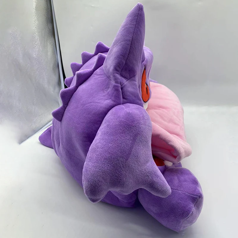 Almofada de pelúcia Pokémon Gengar enorme, brinquedo Anime, chapelaria Big Gengar Plushie, colchonete Kawaii, presente cobertor para criança, 50cm