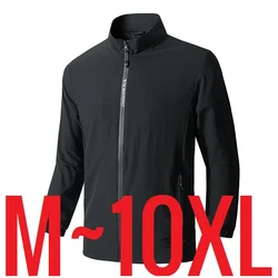 Big Size Men's Windbreaker Stand Collar Waterproof Jacket Male Camping Fishing Hiking Windproof Spring Plus Large 10XL Outwear
