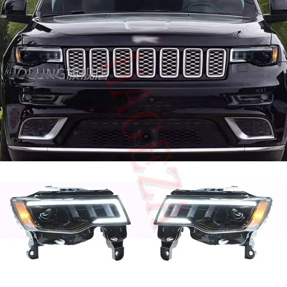 Car Refit LED Front Headlight Assemblies for Jeep Grand Cherokee 2014-2022 Lighting 2pcs