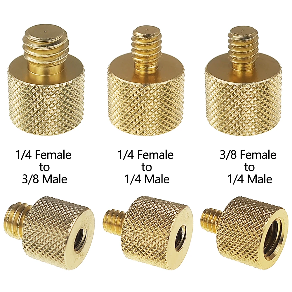 1/4 to 3/8 Inch Screw Universal Camera Conversion Screw Tripod Ballhead Quick Release Mount Adapter