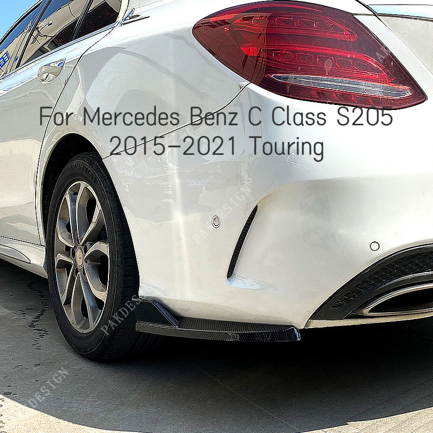 Für Mercedes Benz C Klasse S205 C200 C260 C300 C43 AMG 2015-2021 Touring Auto Hinten Stoßstange Diffusor Seite splitter Body Kits Tuning
