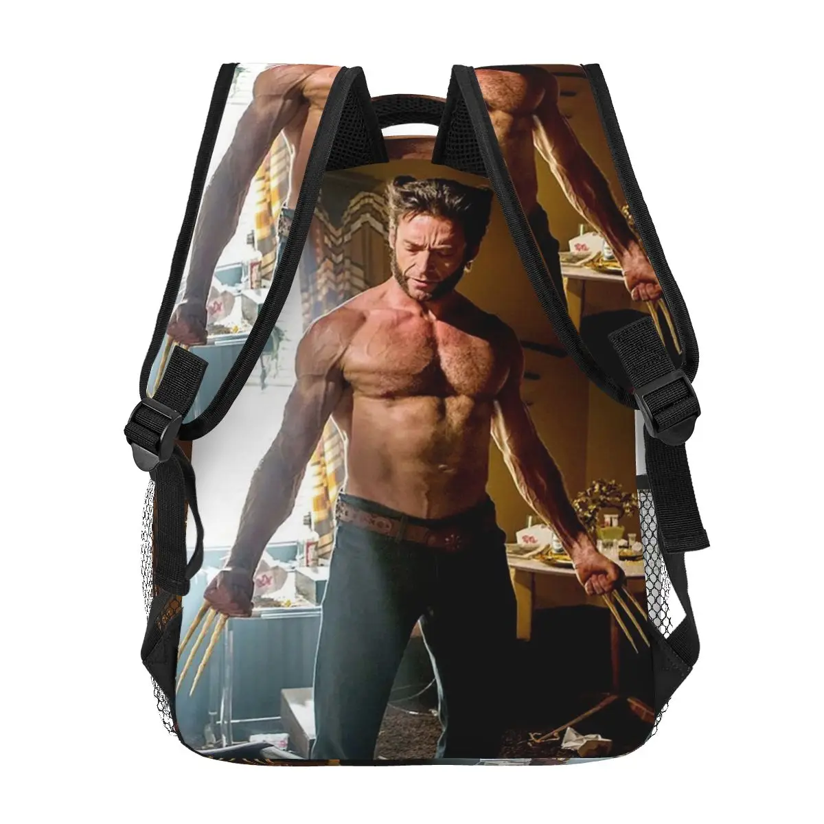 Hugh Jackman Backpacks Boys Girls Bookbag Students School Bags Cartoon Kids Rucksack Shoulder Bag Large Capacity
