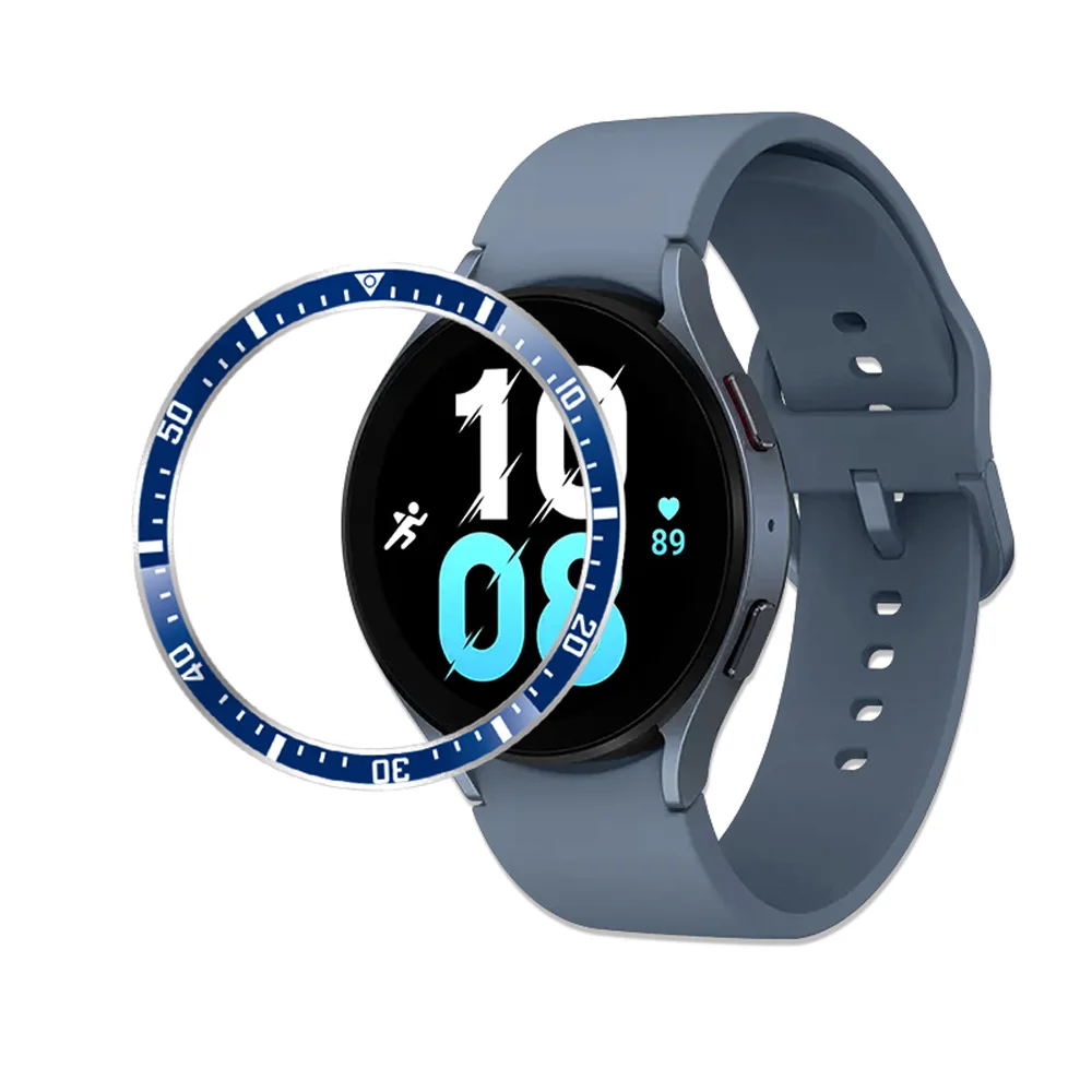 For Samsung Galaxy Watch 5 4 40mm 44mm / Watch4 classic 46mm 42mm Bezel Ring Styling Case Cover Protection Stainless Steel Bezel