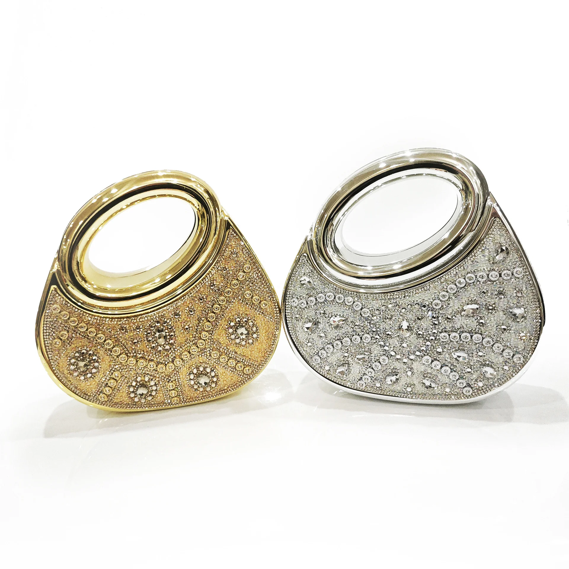 

XIYUAN золотая/серебряная вечерняя сумка со стразами, женская вечерняя сумочка с круглой ручкой, новые роскошные клатчи с бриллиантами, кошелек, свадебные сумки