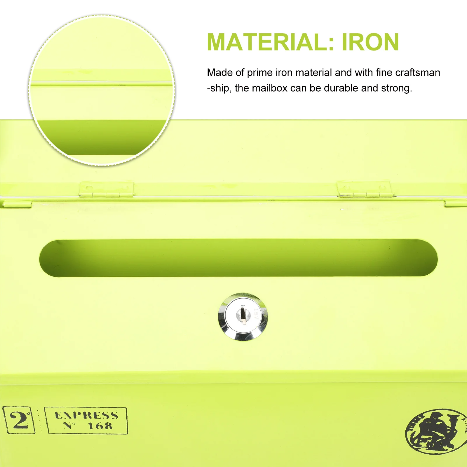 

Lockable Vintage Iron Wall Mount Letter Box Retro Style Mail Storage for Home Office Wall Mount Letter Box Home Mailbox