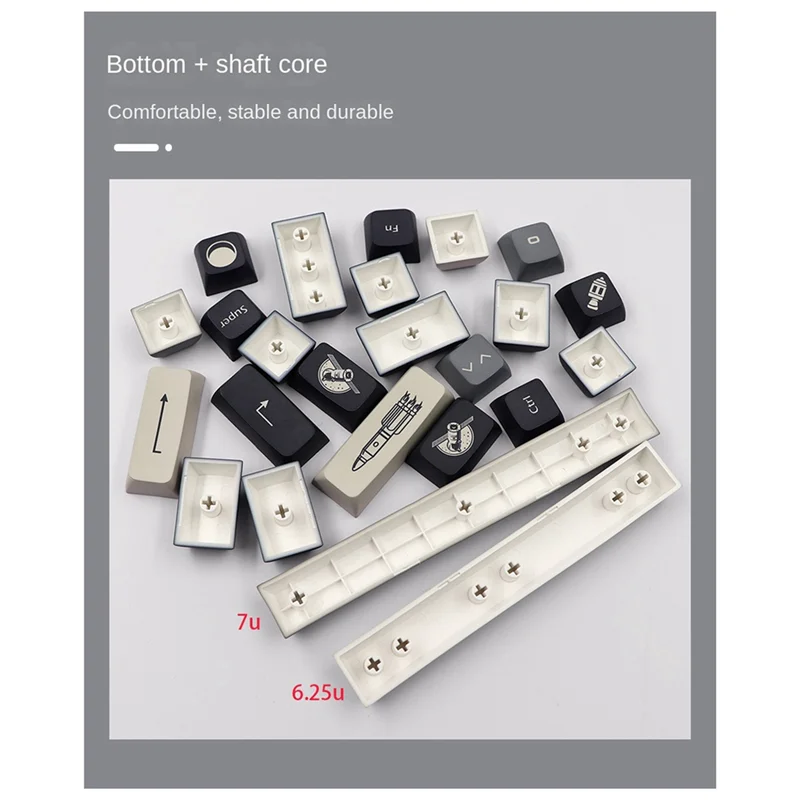 

133 Keys Keyca Double Shot PBT Keycaps For Mechanical Keyboard 6.25/7U Spacebar
