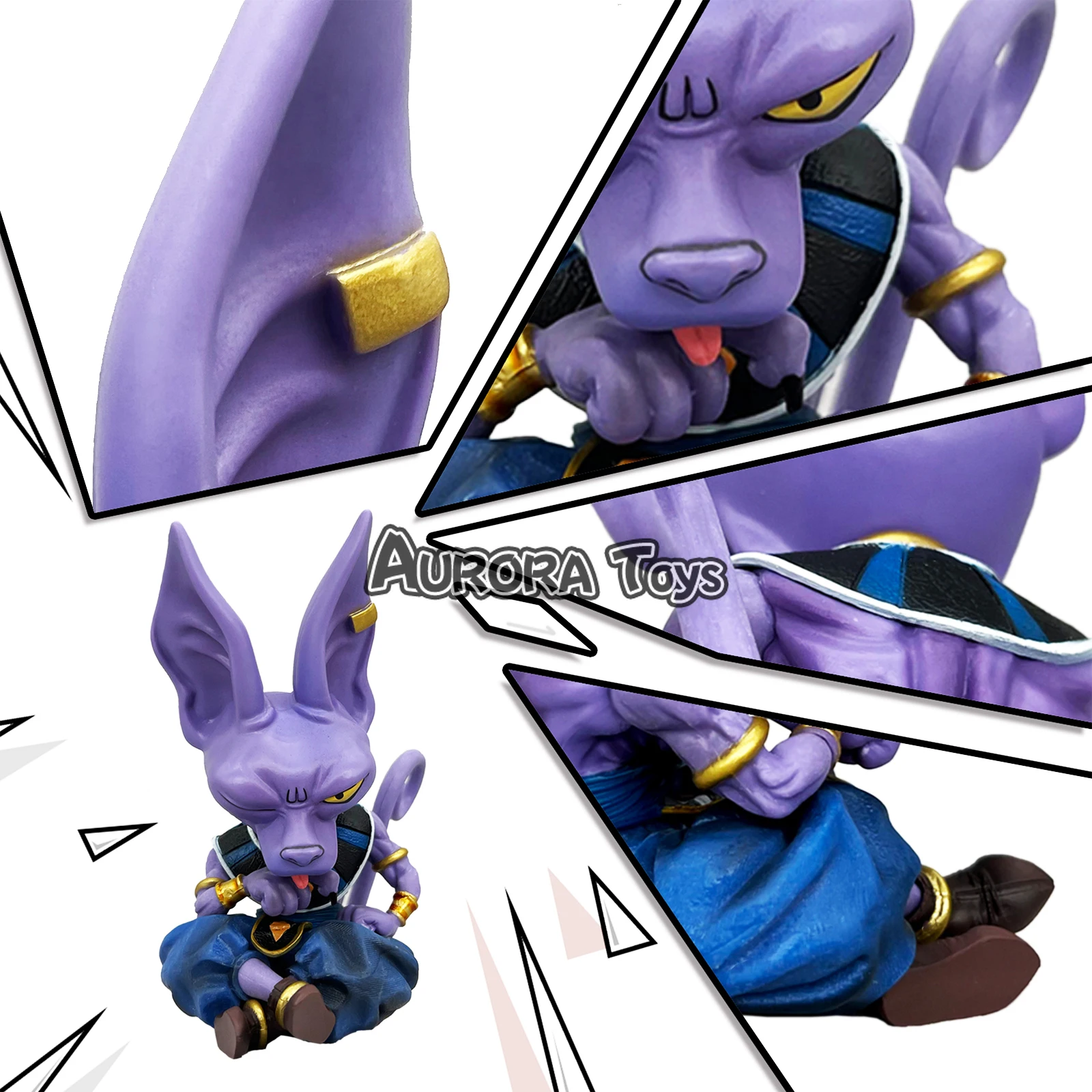 12.5cm/4.93in  Anime Dragon Ball Z Beerus Figure Beerus Figurine PVC Action Figures Collection Model Toys Gifts