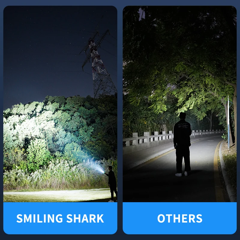 SMILINGSHARK Powerful Flashlight Led*19 Rechargeable Heavy Duty Flash Light High Power Torch Light 5Modes Outdoor SD5235