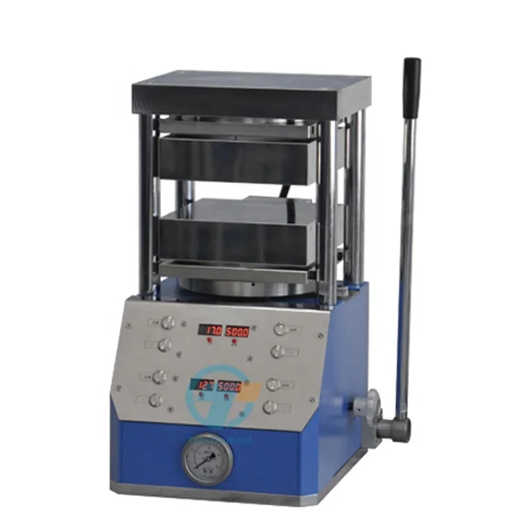 

lab 500C manual hot press machine with digital pressure display