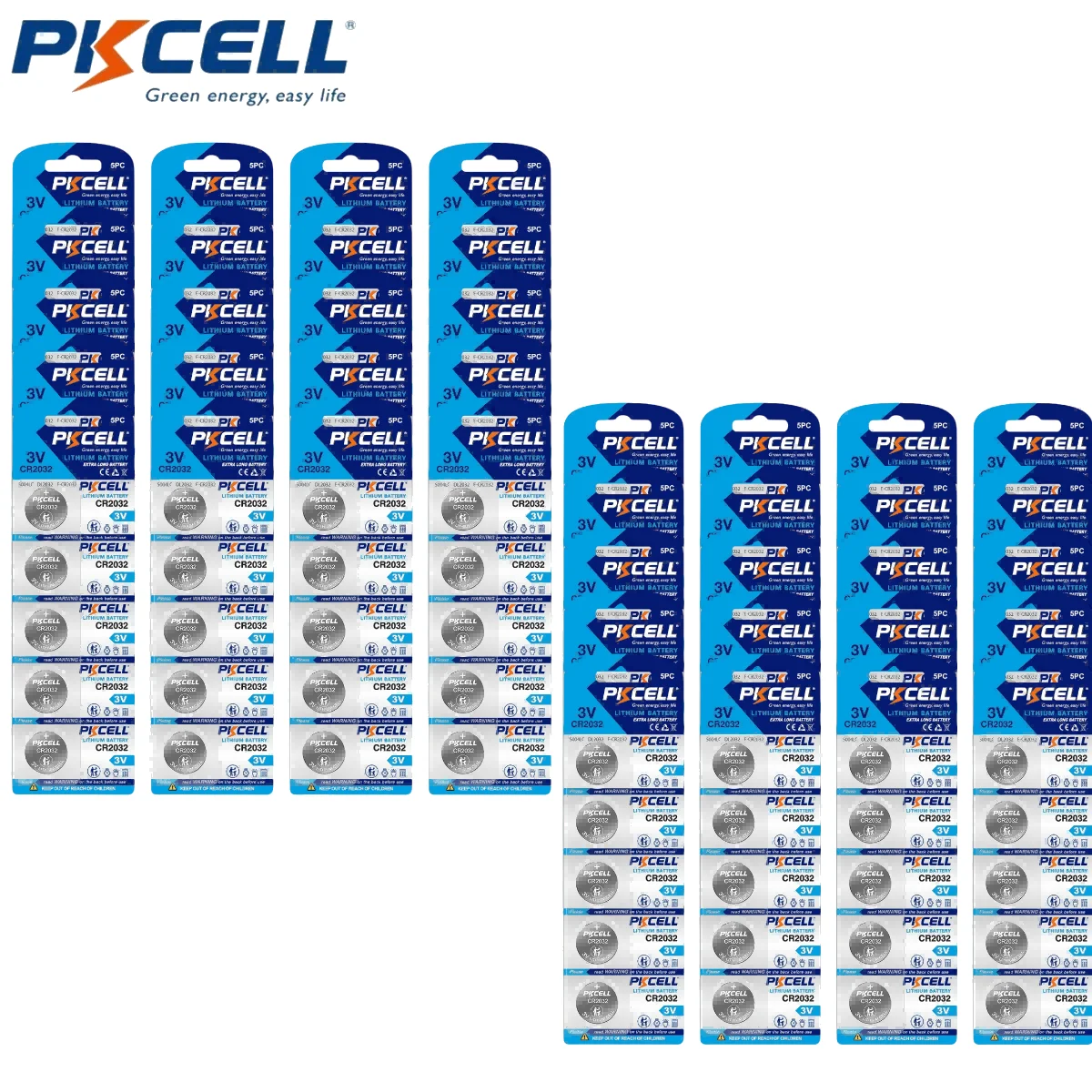 

PKCELL 200Counts CR2032 3V Battery Lithium Button Battery Door Chimes Coin Batteries BR2032 DL2032 ECR2032 CR 2032 Coin Cell