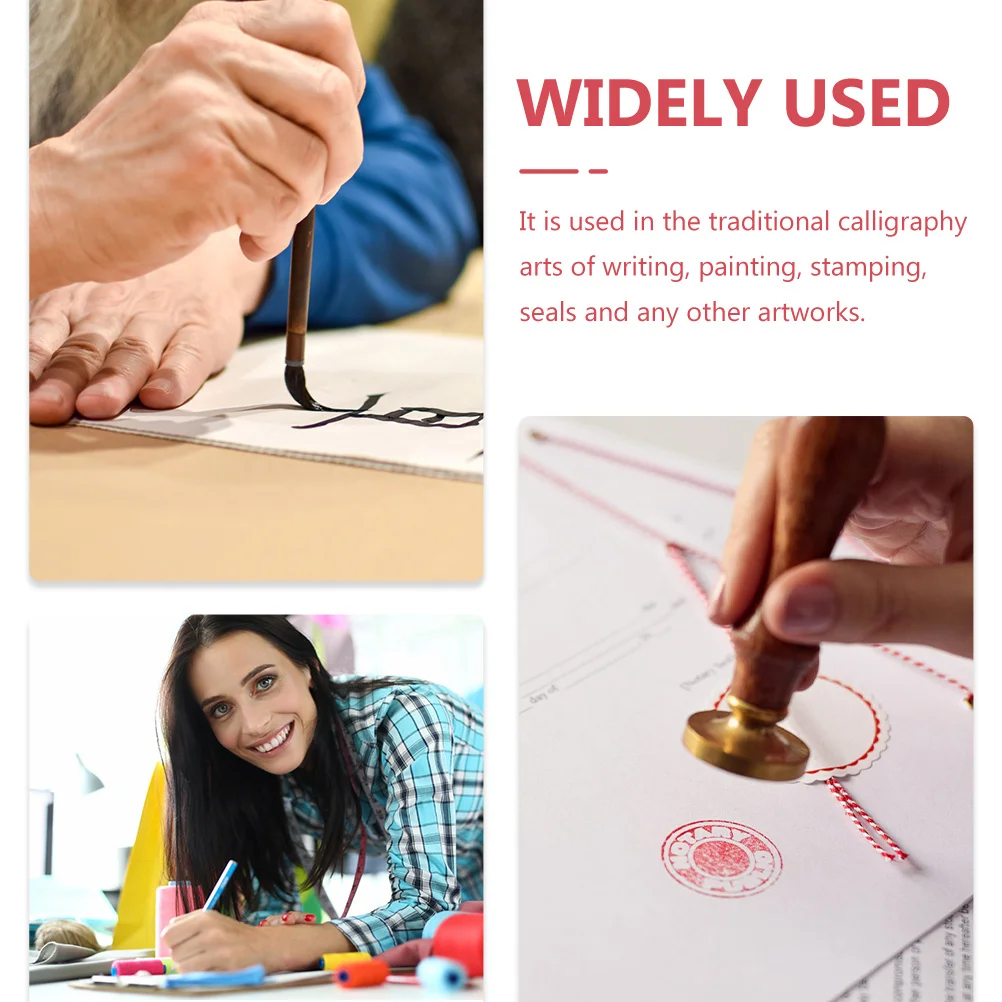 

Portable Ceramic Inkpad Box Chinese Calligraphy Accessory Smooth Round Edges for Writing Painting Storage Ceramic Inkpad Box