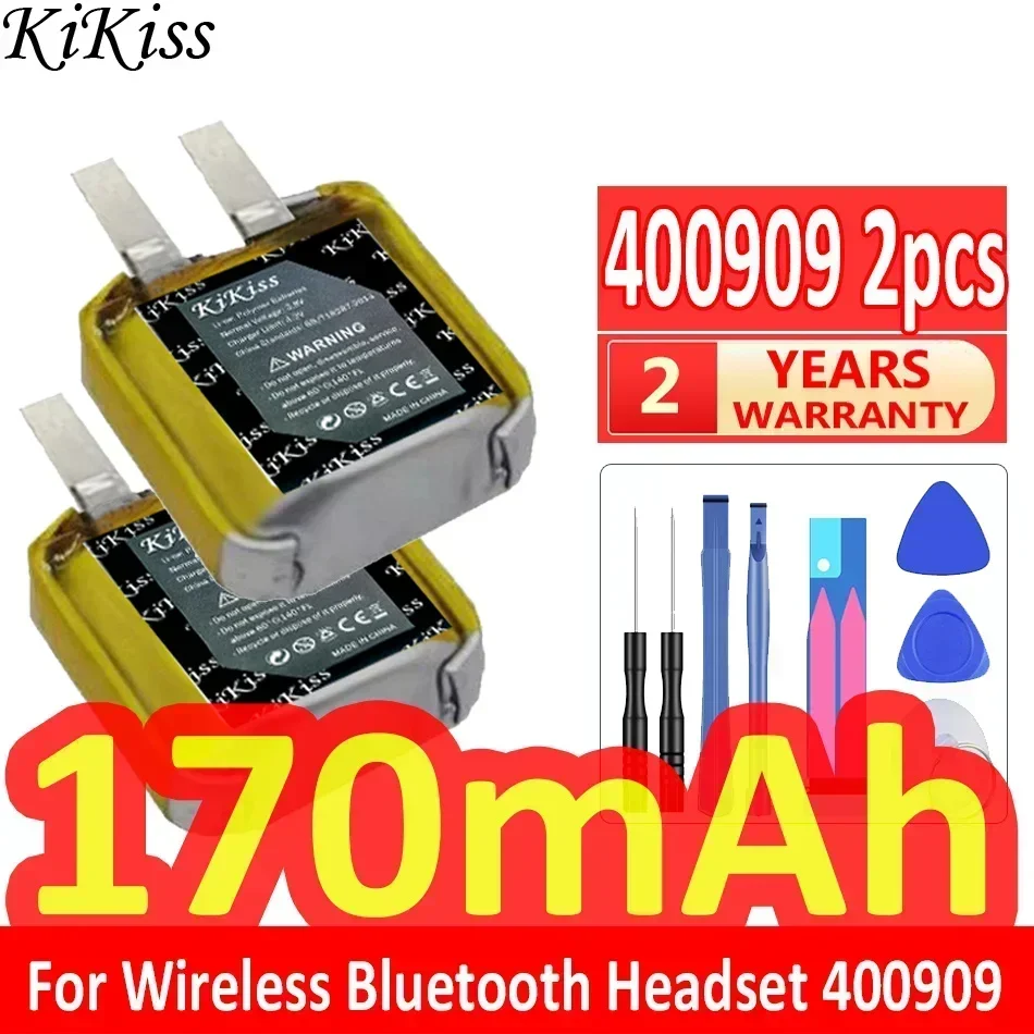 KiKiss Powerful Battery 170mAh for Wireless Bluetooth Headset 400909 401010  401012  501010  501012 Batteries