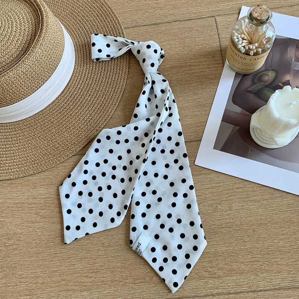 

Лента с цветочным принтом, шарф с леопардовым принтом, шарф в горошек, аксессуары для волос, украшение для одевания, длинные шарфы, многофункциональные