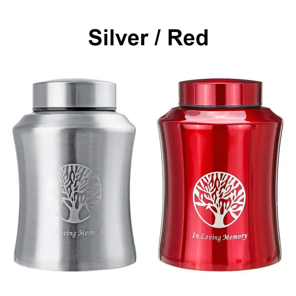 250/500/800ml Pet Memorial Urn Cremation Mini Urns for Pet/ Human Ashes Casket Funeral Stainless Steel Cremation Storage Jar