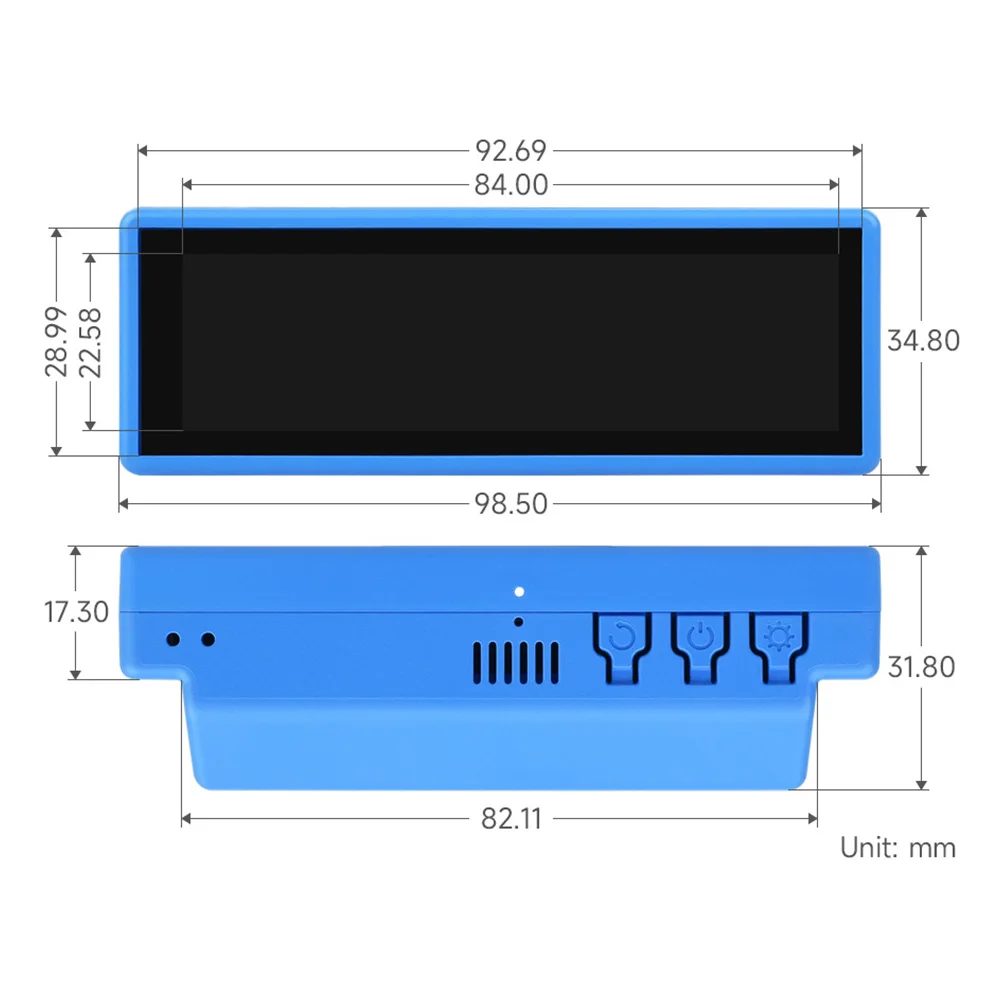 RP2350 High-Performance Development Board With 3.49inch IPS Capacitive Touch Display 172 * 640 Resolution Dual-core & Dual-ar