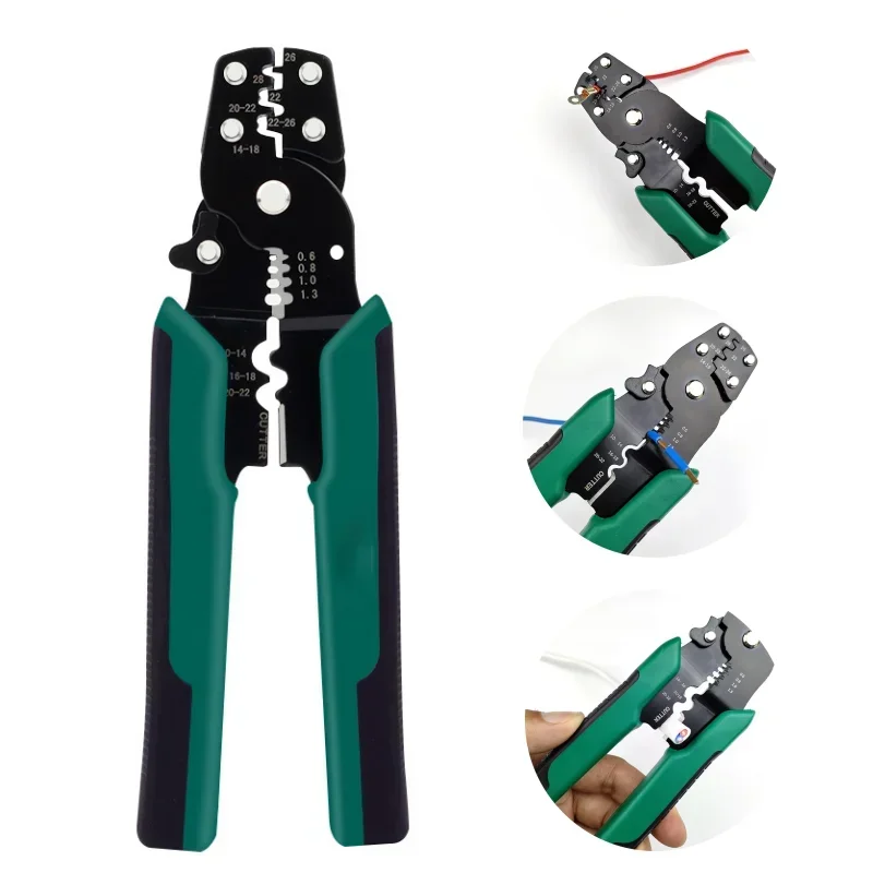 Multi-function Mini Electric Terminal Crimping Pliers With Wire Stripping Cutting Hand Crimping Tool