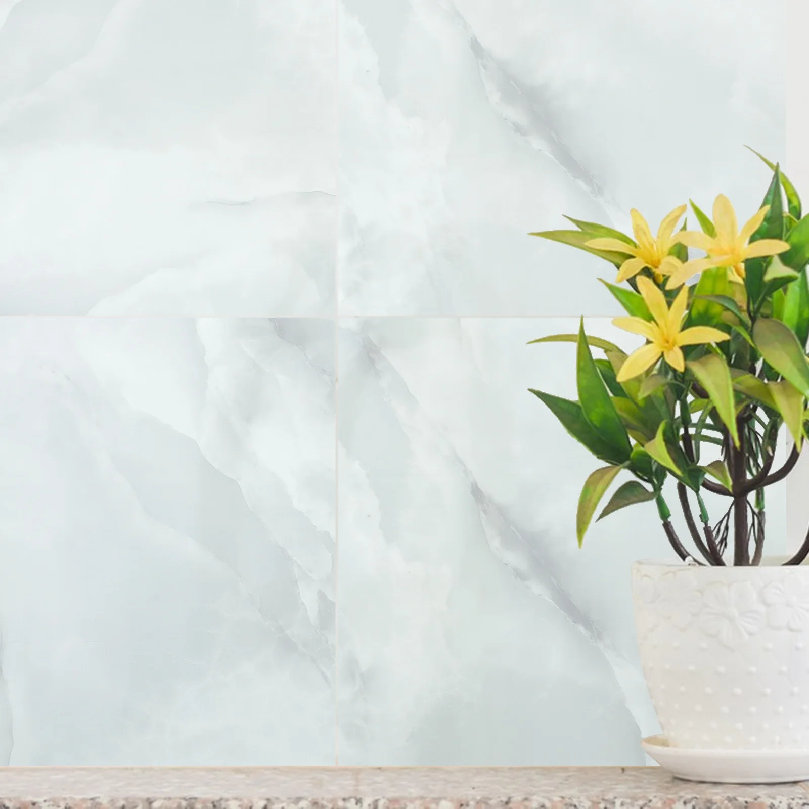 

10Pcs Realistic Marble Wall Stickers Waterproof Strong Adhesive Backing DIY Home Decor Kitchen Bathroom Tiles Self Adhesive