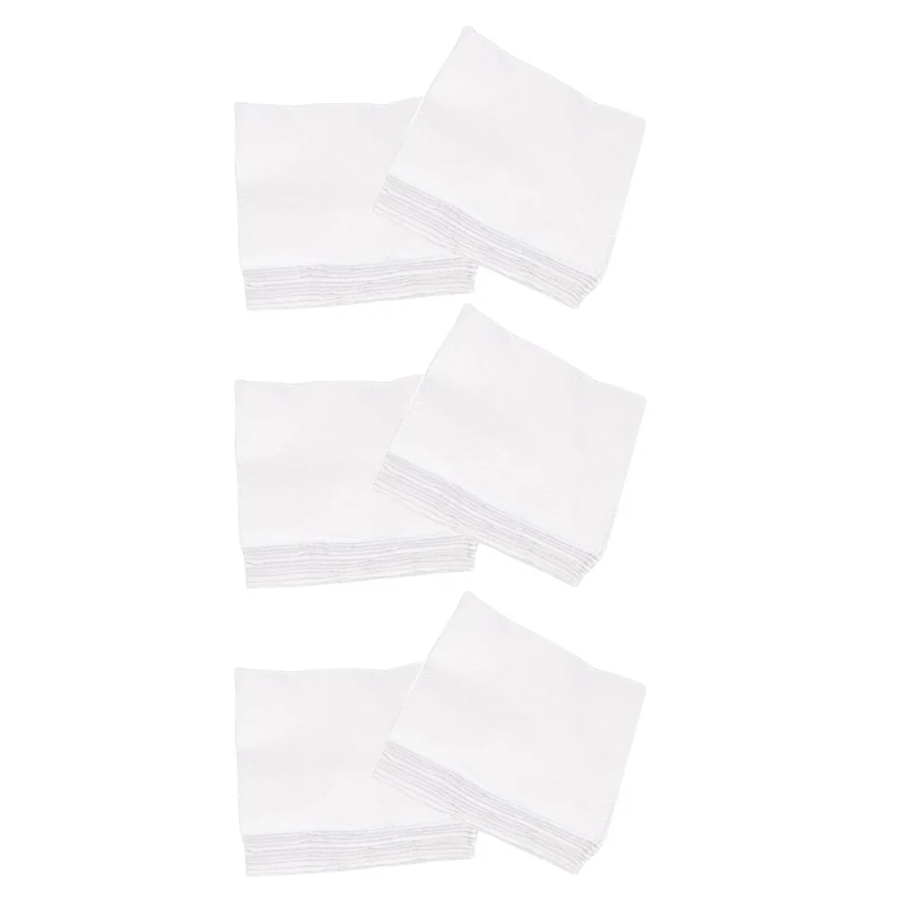 300 ورقة مناديل مربع بيضاء 2 رقائق المناديل الورقية عشاء المناديل مطعم لوازم الحفلات عيد الميلاد عيد ميلاد صديقة للبيئة