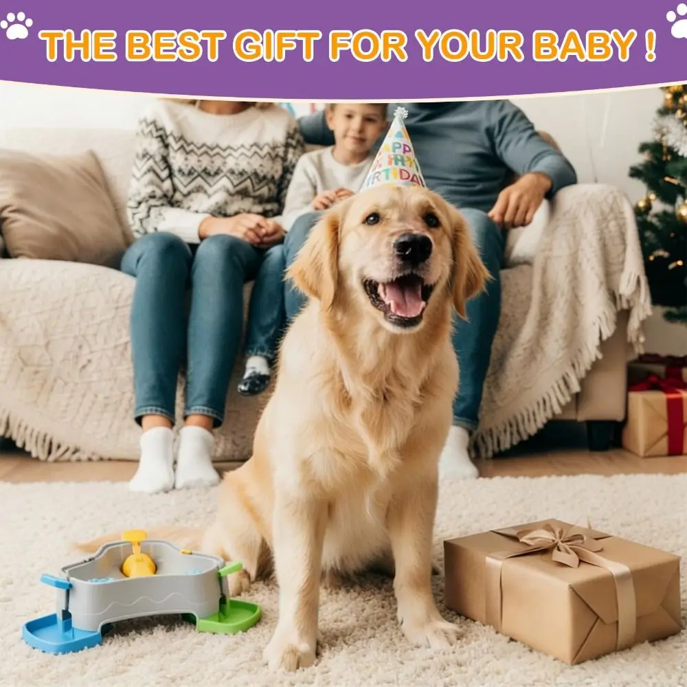 Press Design Pet Treat Dispenser Interactive Feeding Slow Eating Interactive Feeder Food Grade Easy Clean Pet Puzzle Bowl
