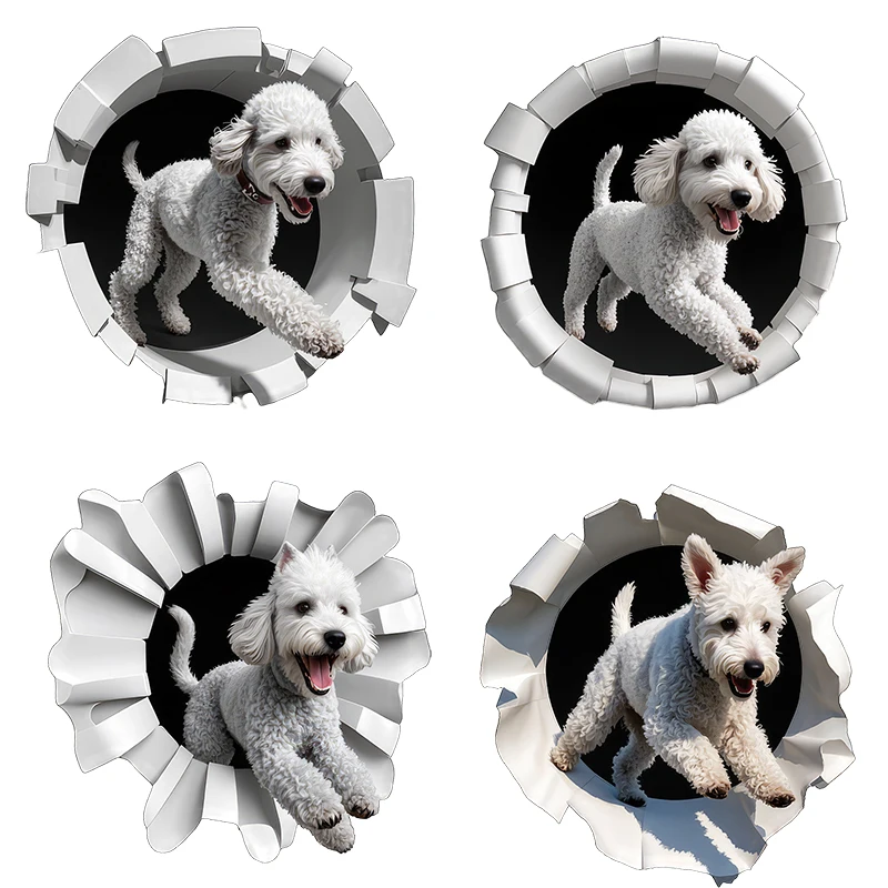 Three Ratels CG198 Bedlington Terrier Dog Animal Stickers for Home Decoration lovely Car decals Waterproof