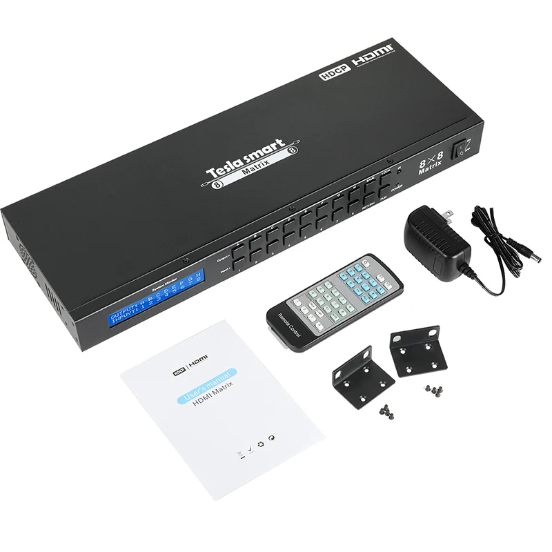 TESmart ODM OEM 8 x 8 HDMI Switcher For Surveillance Systems HDCP 1.4  EDID RS232 LAN 4K30Hz HDMI Switch 8x8