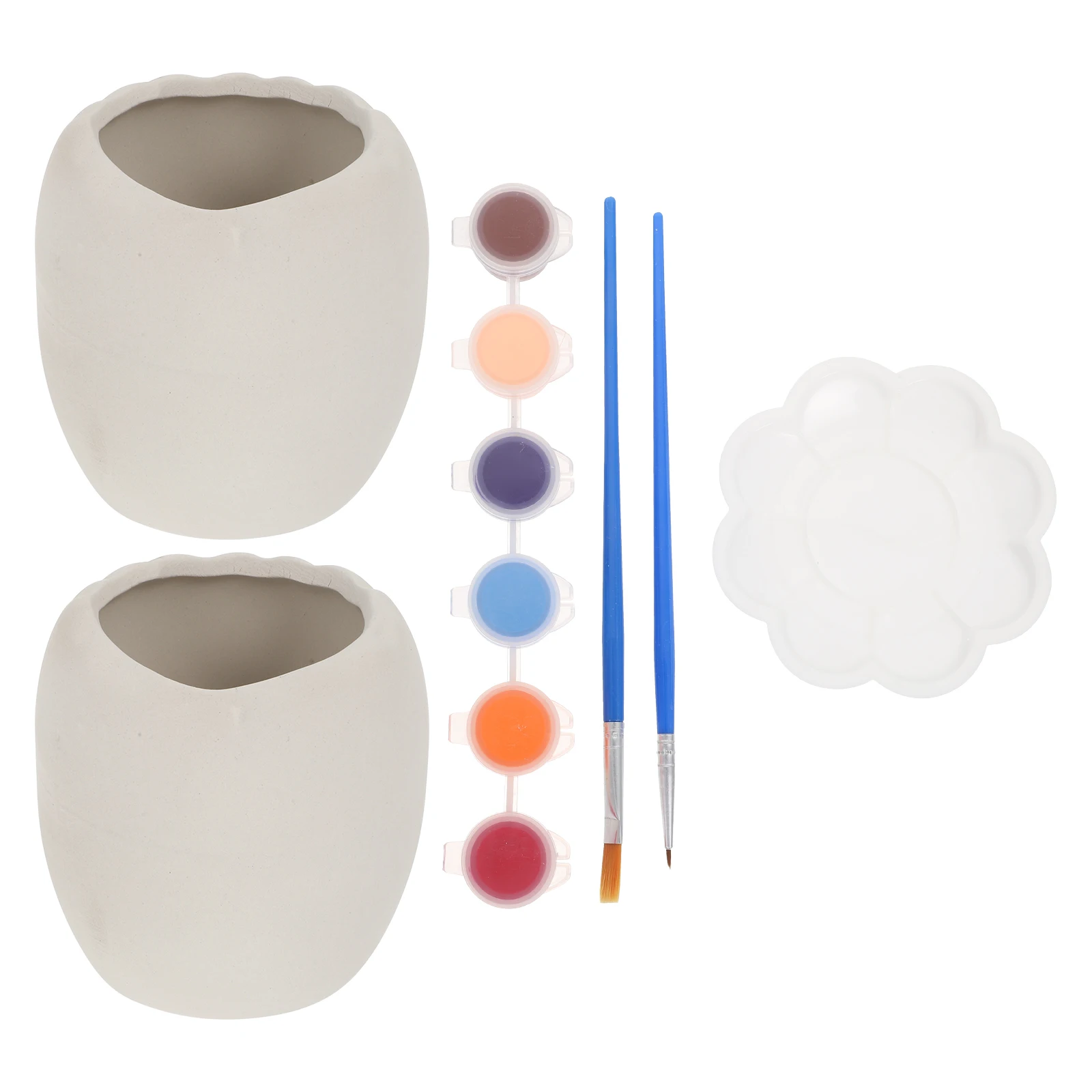 

DIY Egg Shaped Flower Pot Kit Blank Ceramic Vase H Painted Home Decor Plant Container Gardening Kids Material