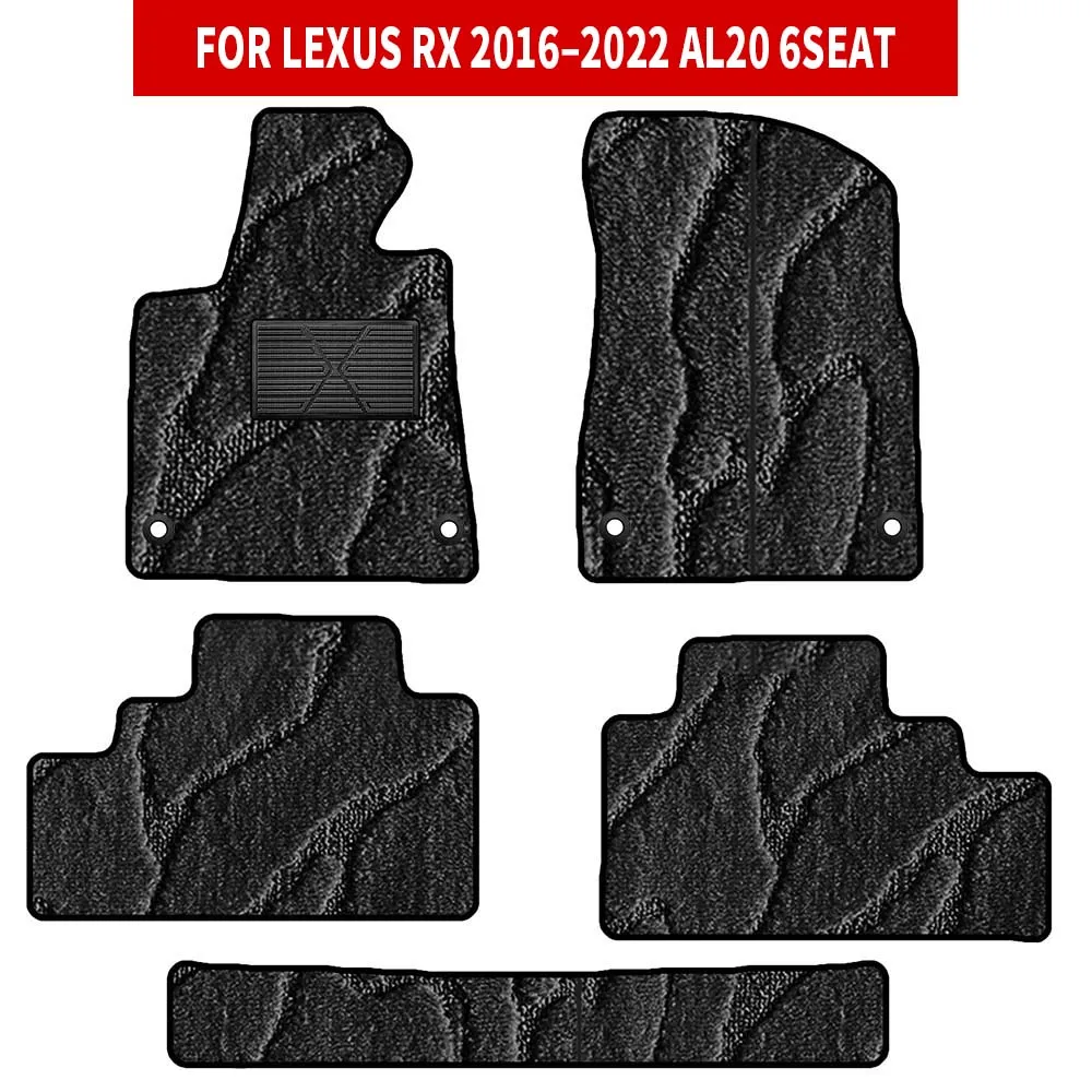 

For Lexus RX 2016–2022 AL20 6seat Car-Specific Fit Car Mat Interior Accessories Waterproof Non-Slip Car Floor Mats Full Set