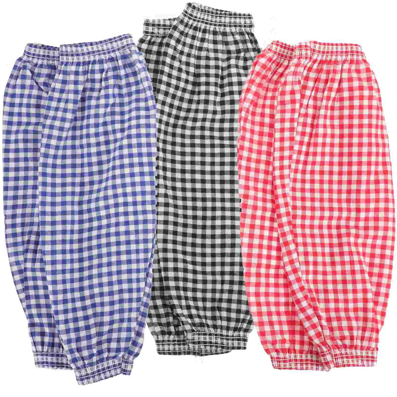 3 Pairs Stain Resistant Check Sleeves Cleaning Arm Oversleeves Protector Dust-resistant Cotton Linen Working Factory