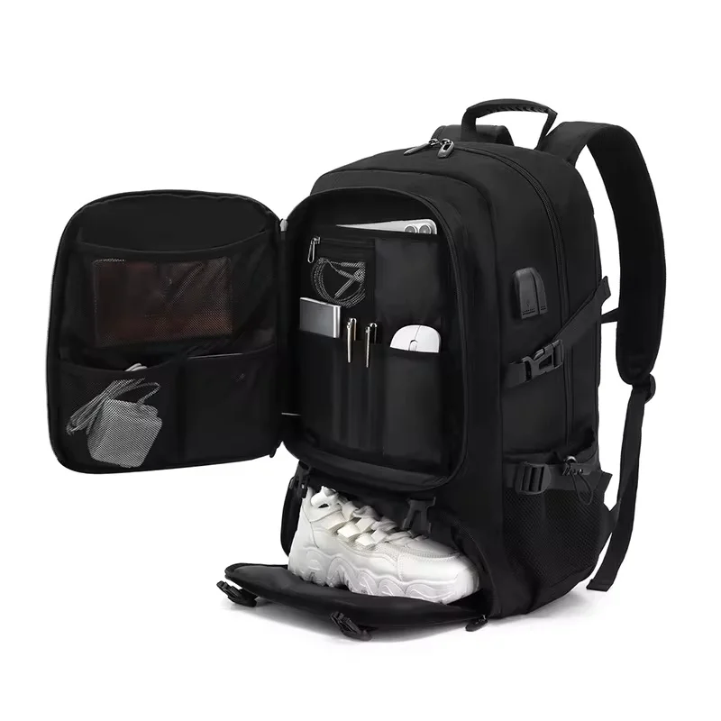 Mochila de viaje grande de 50L y 80L para hombre, bolsa impermeable para deportes al aire libre con compartimento para zapatos separado, respaldo de