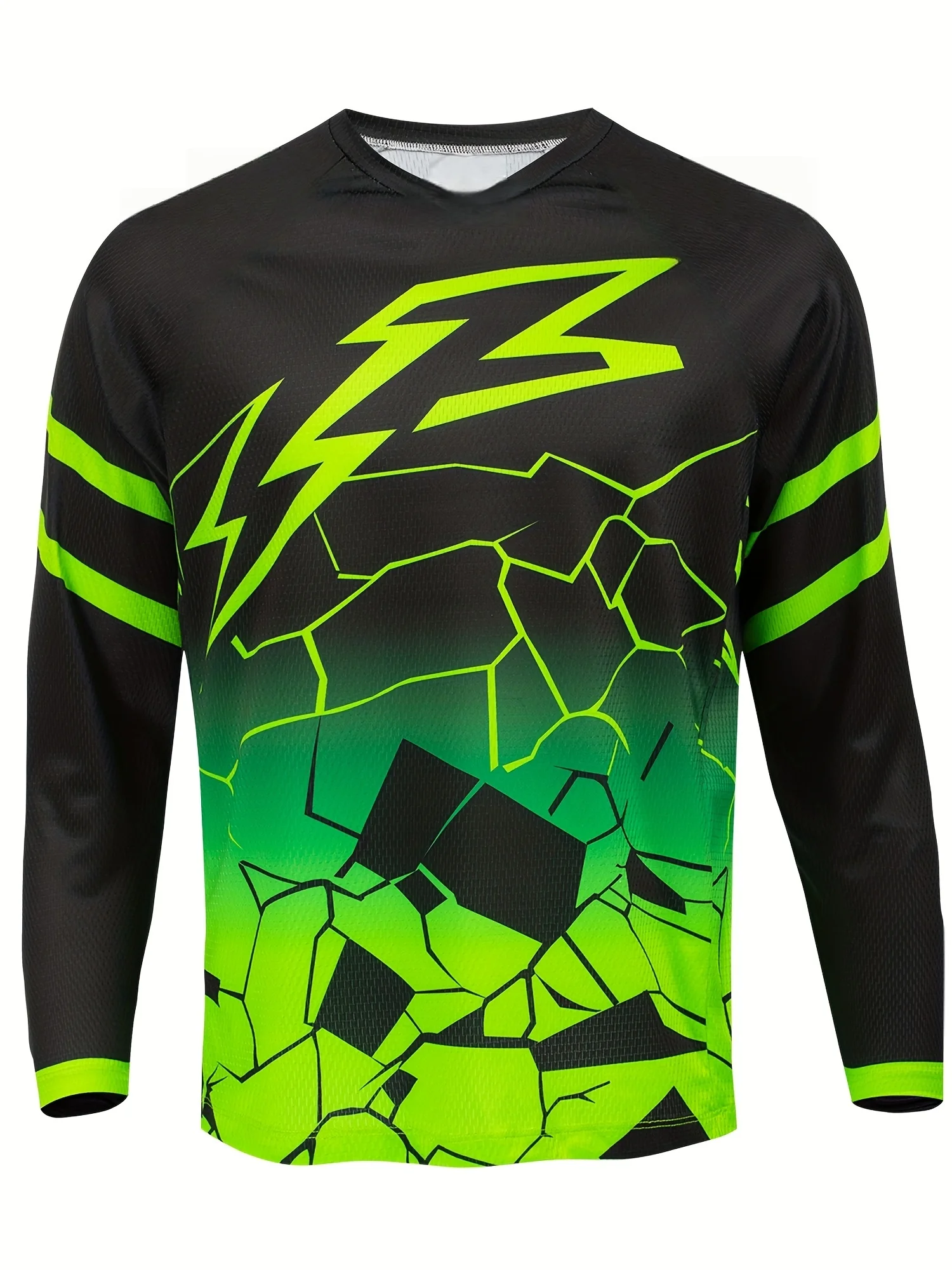 Camiseta de Ciclismo 3D Impressa de Manga Longa para Motocicleta, Secagem Rápida e Respirável, Moda para Homens e Mulheres