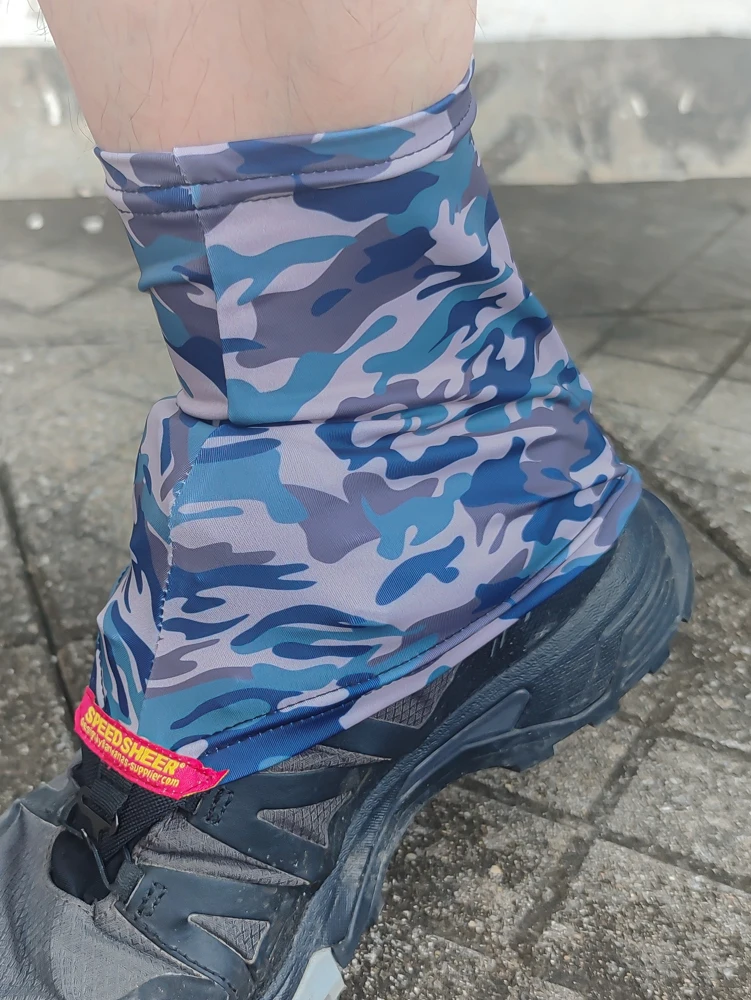 Trail Running Shoes Gaiter, Lightweight and Breathable, Blue Camo