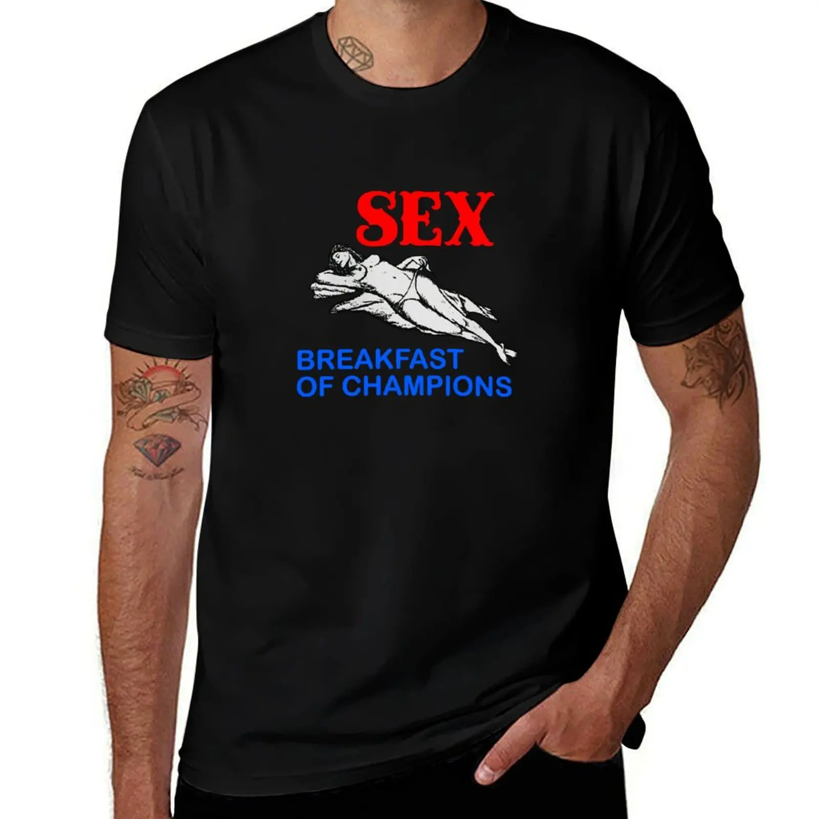 

breakfast of champions T-Shirt vintage graphic tee oversized graphic tee t shirt for men