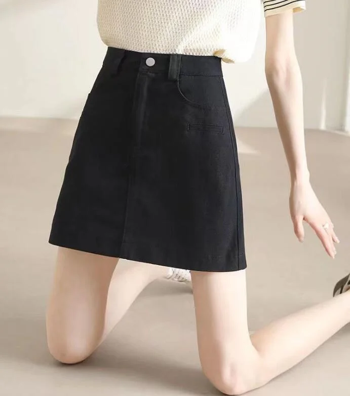 Sweet Short Skirt,For Women Clothing, 2024 New, Spring Summer High Waisted A-line Mini Skirts ,Girls Midi Skirt