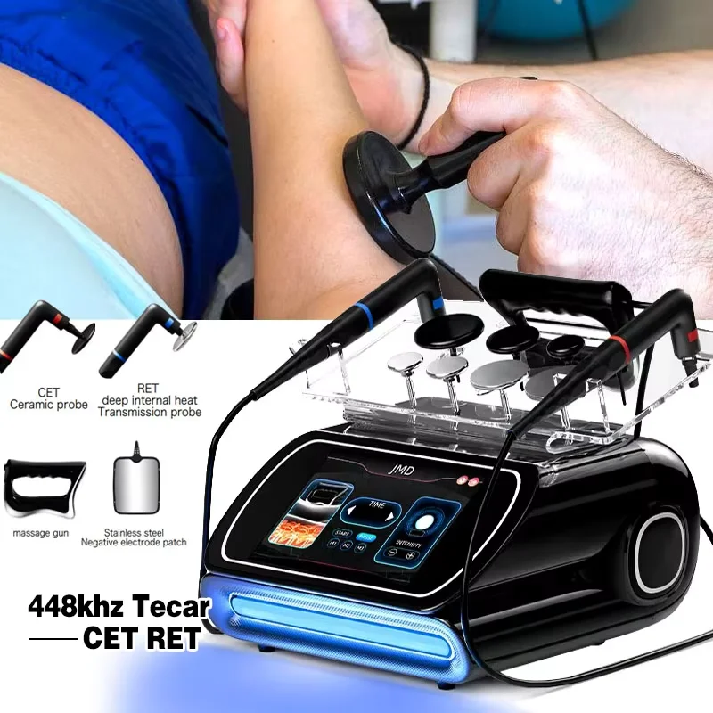 448kHz Tecar Therapy Machine 3 in 1 RET CET Capacitive Resistive Diathermy for Salon Body Slimming Pain Relief